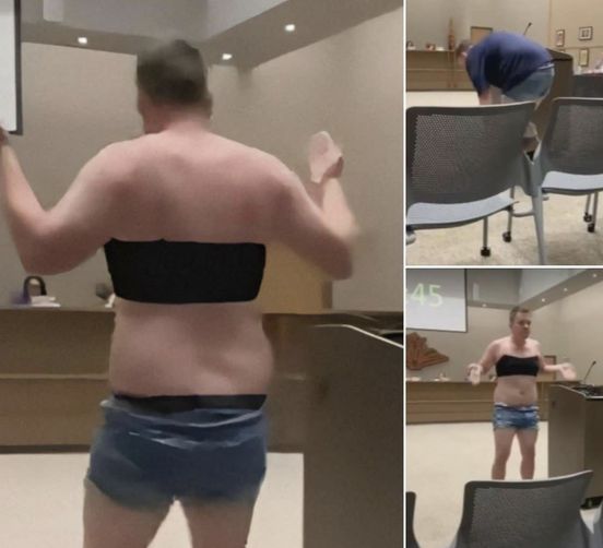 Dad Strips Down at School Board Meeting to Make a Point