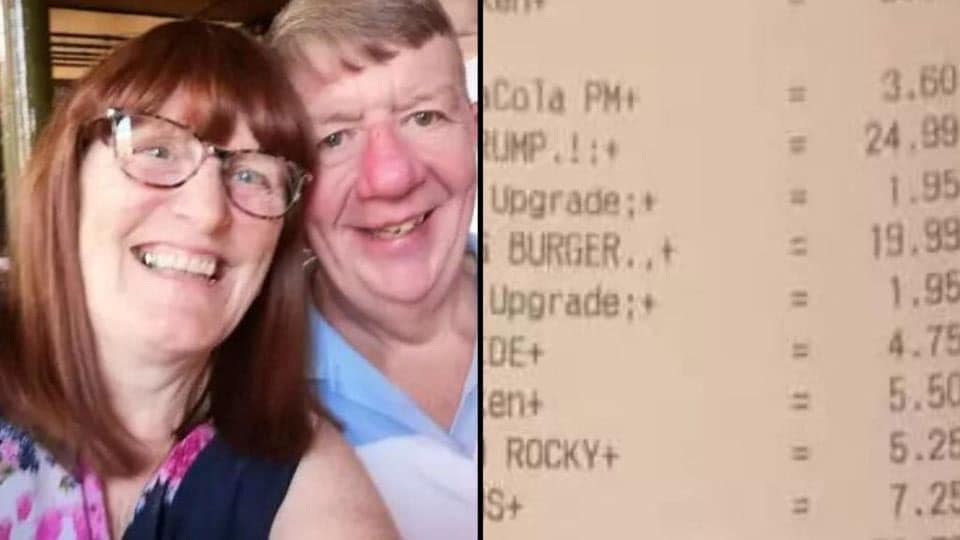 Couple read the restaurant bill for their anniversary dinner and were “gobsmacked,” leaving them “in tears.”