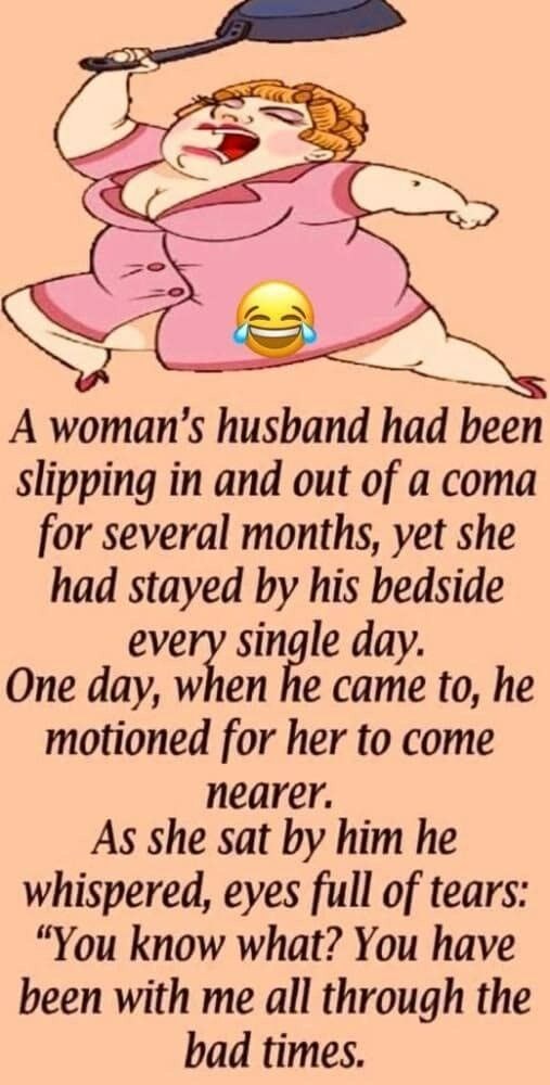 She never leaves her husband’s side, not even when he is unconscious. When she hears him say these five words, she gasps in shock.