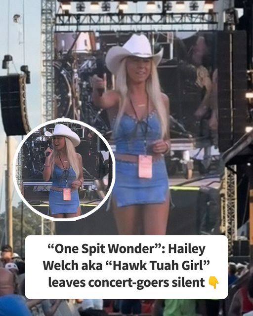 Concert Crowd Goes Completely Silent During “Hawk Tuah Girl” Hailey Welch’s Appearance