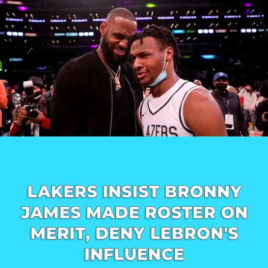 Lakers Insist Bronny James Made Roster On Merit, Deny Lebron’s Influence