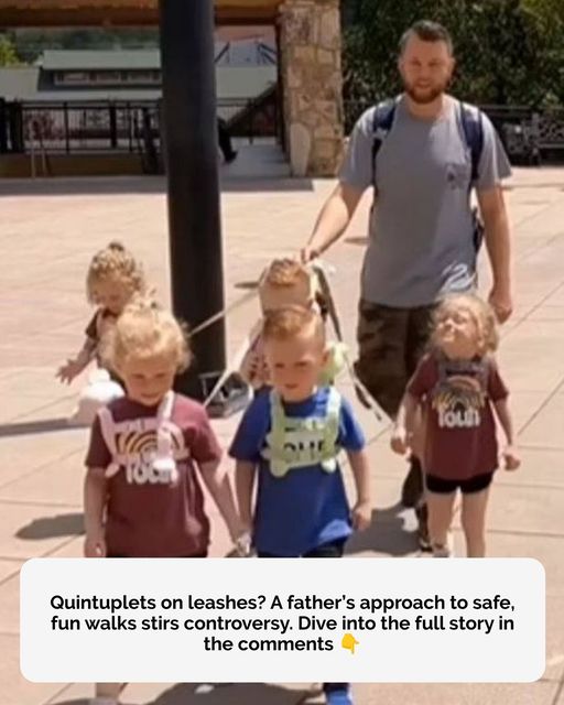 Why This Dad’s Quintuplet Leashes Might Just Be Genius