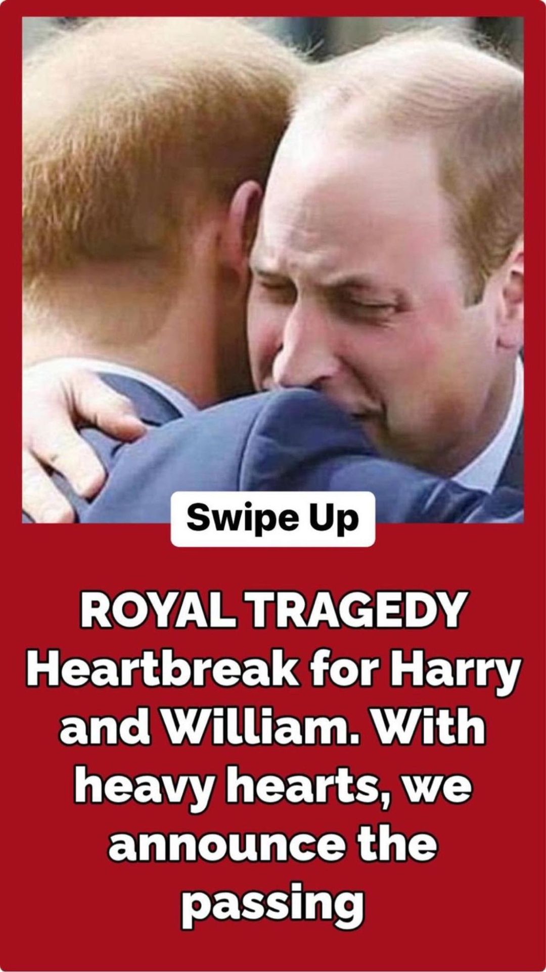 A devastating loss for Harry and William – With heavy hearts, we announce the passing…