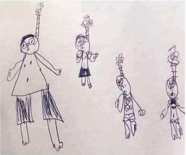 Child draws ‘family picture’ – teacher immediately calls emergency meeting when she sees what he has made