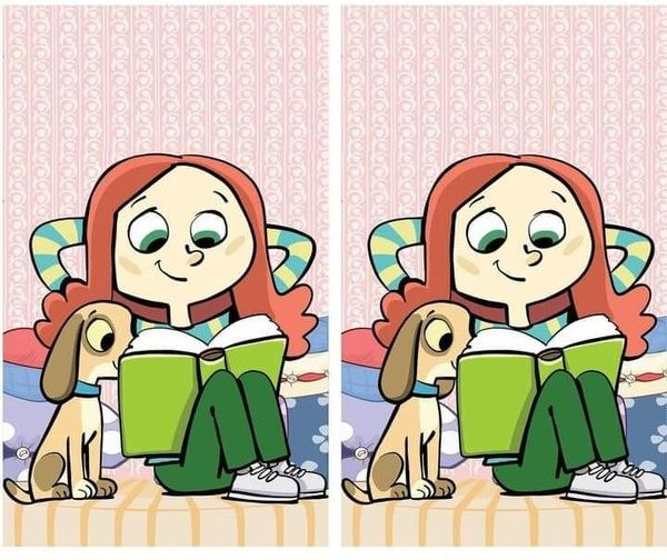 Challenge yourself to find the hidden difference in the “Dog and girl” image in just 23 seconds.