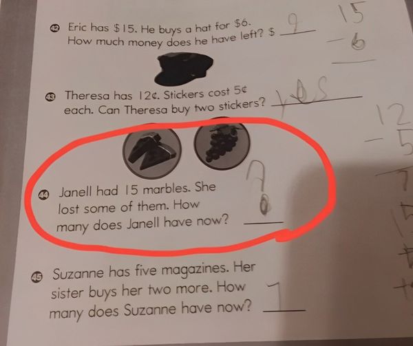 Confounding math problem from third grade puzzles the internet.