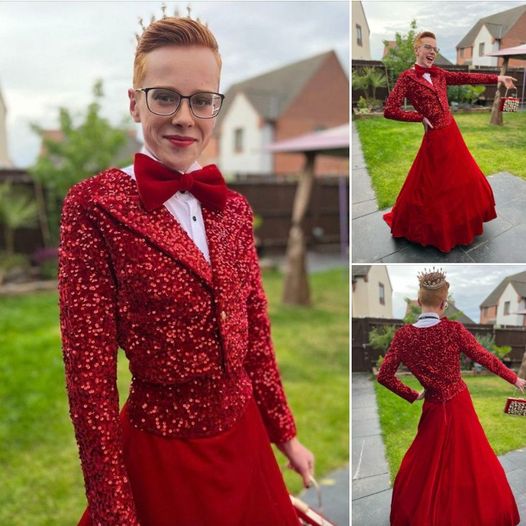 Boy, 16, divides the internet with billowing ballgown