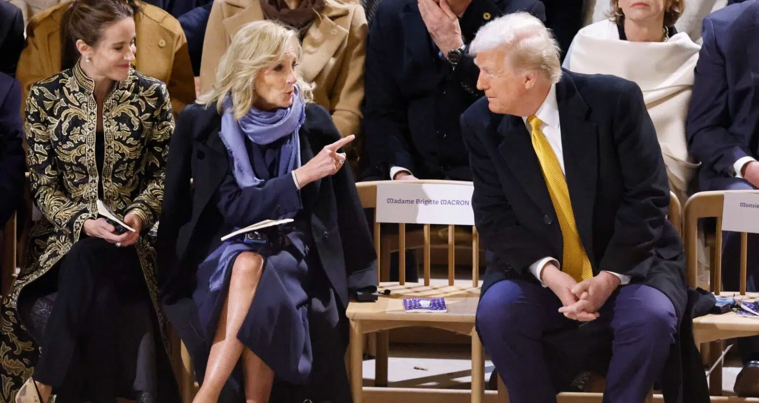 Trump Reveals Exchange With Jill Biden at Notre Dame Cathedral