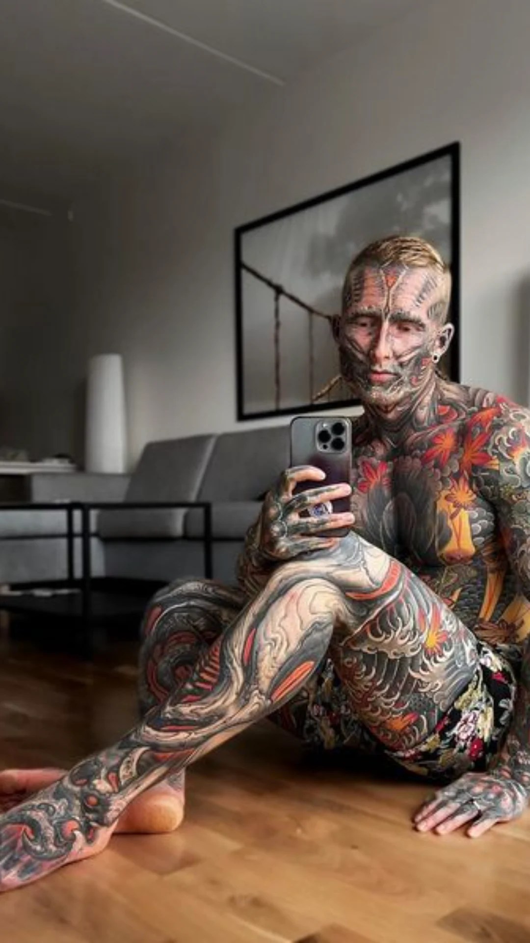 Check this out! A man with lots of tattoos reveals his true look without them.  His transformation is unbelievable! He was such a handsome guy!