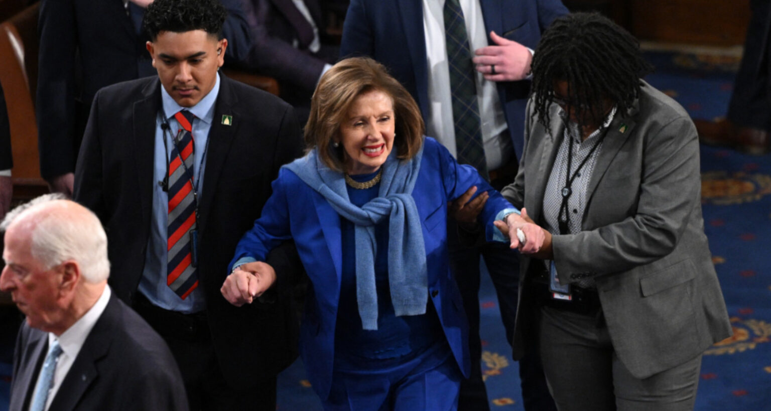 Pelosi Seen On House Floor Using A Walker While Recovering From Fall