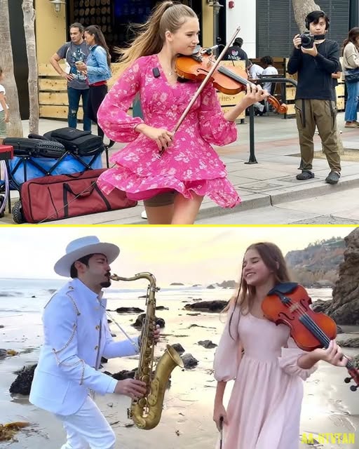 “Karolina Protsenko Turns a Quiet Beach into a Breathtaking Concert Hall – Watch as Her Mesmerizing Violin Performance Leaves Everyone Stunned and in Tears!”