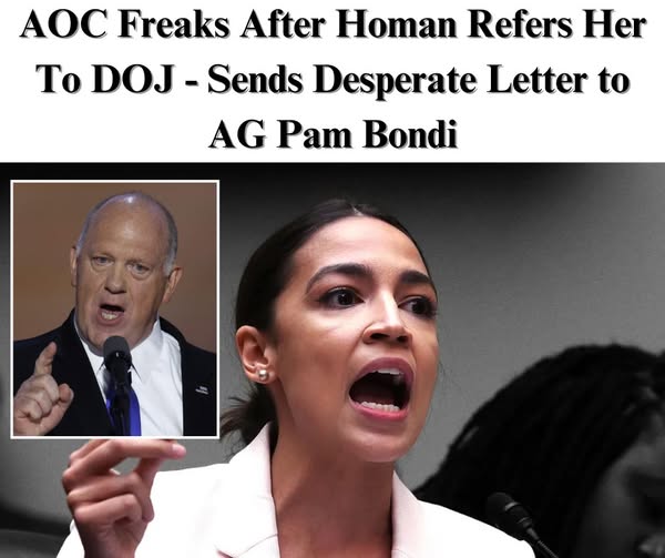 AOC’s Panicked Letter to the DOJ: Demands Clarity After Homan’s Threats on Free Speech